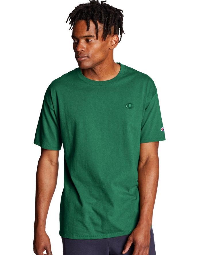 Champion T-Shirt Heren - Groen - Classic Jersey ( 529647-LJX )